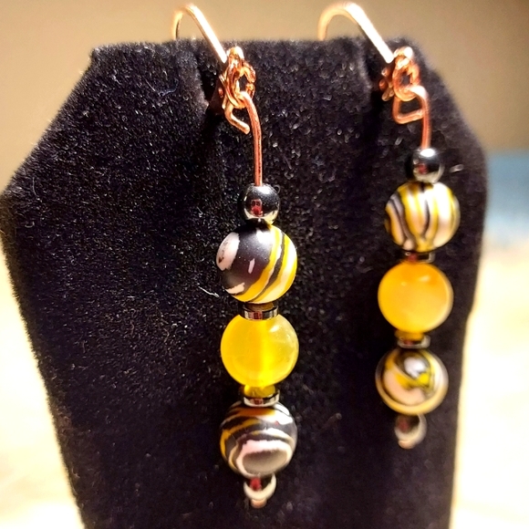 Handmade crystal earrings - Picture 1 of 4